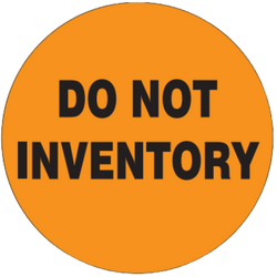 2" Diameter, "Do not Inventory" Circle Label, Paper, 500 Labels Per Roll