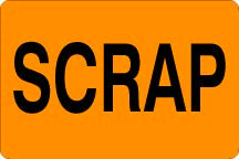 2" x 3" "Scrap" Label, Paper, 500 Labels Per Roll