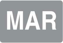 2" x 3" "March" Label, Paper, 500 Labels Per Roll