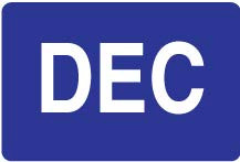 2" x 3" "December" Label, Paper, 500 Labels Per Roll