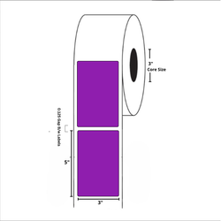 3" x 5" Blank Rectangle Label, Paper, 500 Labels Per Roll