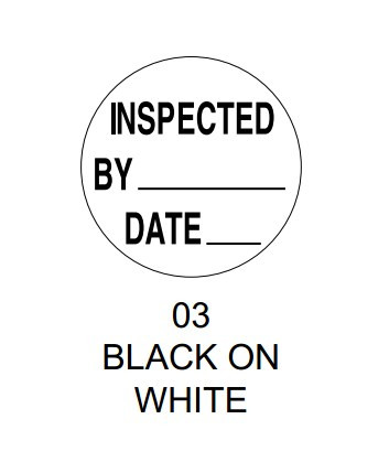 1.5 inch Diam. Circle Thermal Transfer Preprinted Inventory Control Label 03 Rolls 3" Core