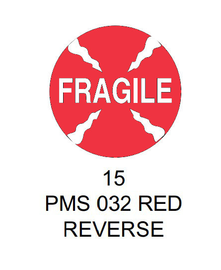 1.5 inch Diam. Circle Thermal Transfer Preprinted Inventory Control Label 15 Rolls 3" Core