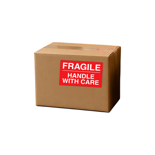 3" x 5" "Handle With Care" Label, Paper, 500 Labels Per Roll