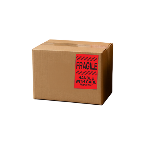 4" x 6" "Handle With Care" Label, Paper, 500 Labels Per Roll