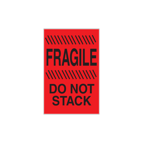 4" x 6" "Do Not Stack" Label, Paper, 500 Labels Per Roll
