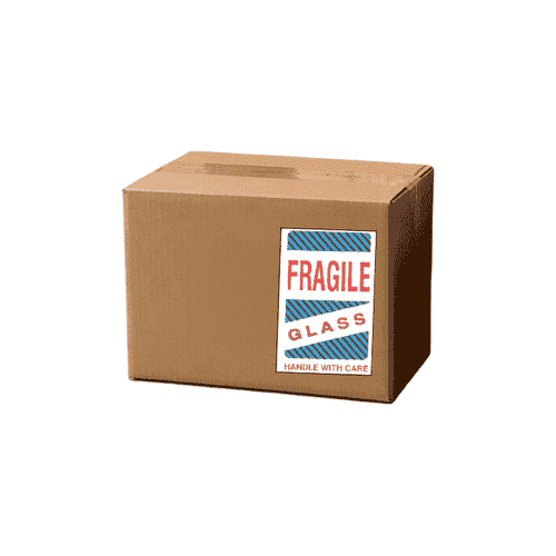 4" x 6" "Glass" Label, Paper, 500 Labels Per Roll