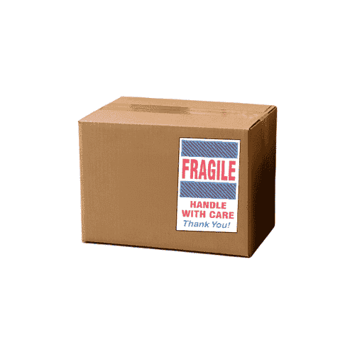 4" x 6" "Handle With Care" Label, Paper, 500 Labels Per Roll