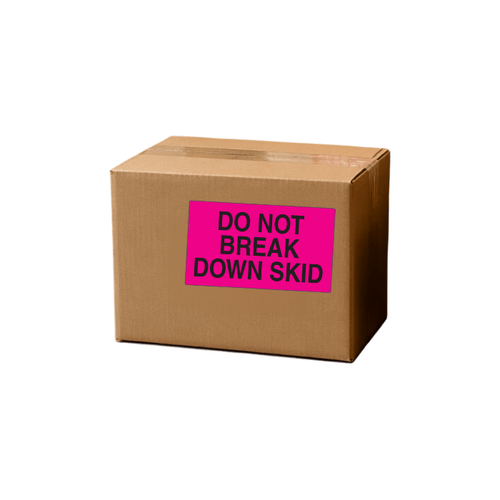 3" x 5" "Do Not Break Down Skid" Label, Paper, 500 Labels Per Roll