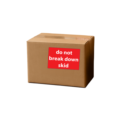 4" x 6" "Do Not Break Down Skid" Label, Paper, 500 Labels Per Roll