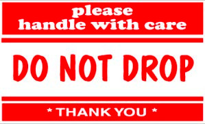3" x 5" "Do Not Drop" Label, Paper, 500 Labels Per Roll