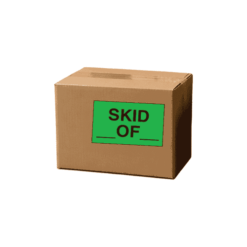 3" x 5" "Skid _ of _" Label, Paper, 500 Labels Per Roll