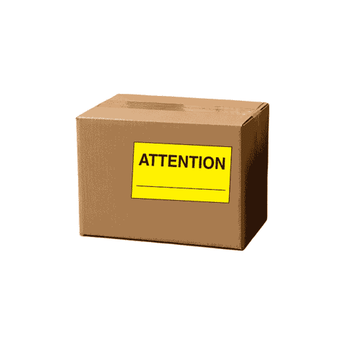 3" x 5" "Attention" Label, Paper, 500 Labels Per Roll