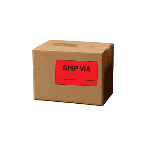3" x 5" "Ship Via _____" Label, Paper, 500 Labels Per Roll