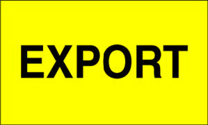 3" x 5" "Export" Label, Paper, 500 Labels Per Roll