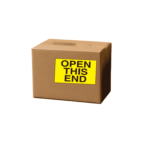 3" x 5" "Open This End" Label, Paper, 500 Labels Per Roll