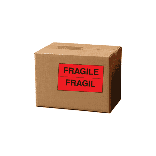 3" x 5" "Fragile" Label, Paper, 500 Labels Per Roll