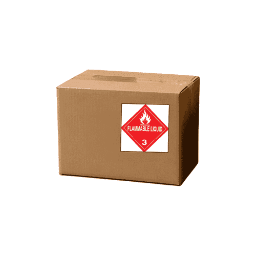 4" x 4" "Flammable Liquid 3" Label, Paper, 500 Labels Per Roll