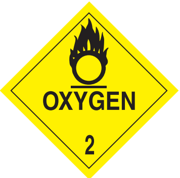 4" x 4" "Oxygen 2" Label, Paper, 500 Labels Per Roll