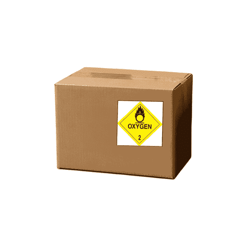 4" x 4" "Oxygen 2" Label, Paper, 500 Labels Per Roll