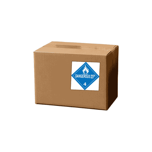 4" x 4" "Dangerous When Wet" Label, Paper, 500 Labels Per Roll