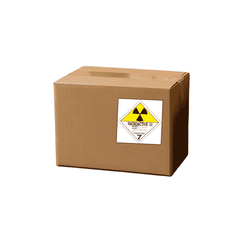 4" x 4" "Radioactive" Label, Paper, 500 Labels Per Roll