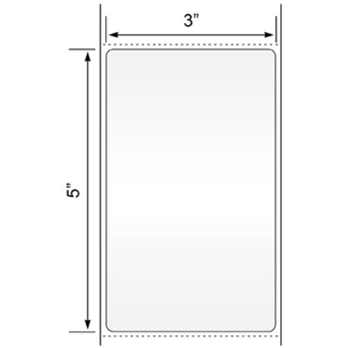 3x5 White Thermal Transfer Fanfold Stacks
