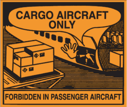 4.375" x 5" "Cargo Aircraft Only" Label, Paper, 500 Labels Per Roll