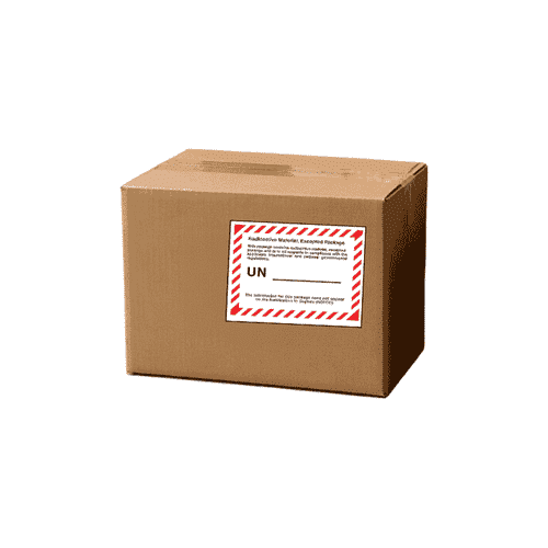 4.375" x 3.25" "Radioactive Material, Excepted" Label, Paper, 500 Labels Per Roll