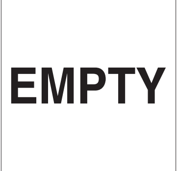6" x 6" "Empty" Label, Paper, 500 Labels Per Roll