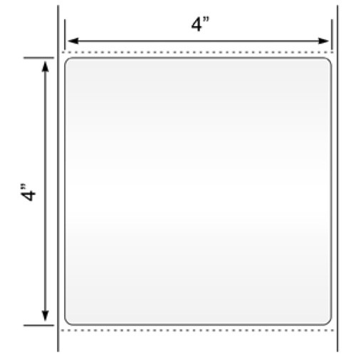 4x4 White Thermal Transfer Fanfold Stacks
