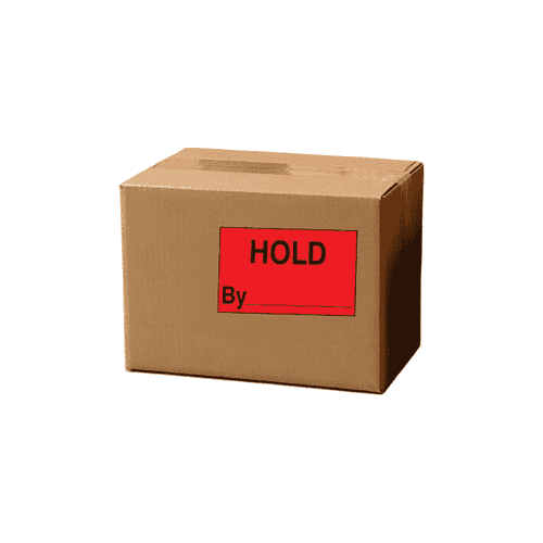 1.25" x 2" "Hold By ___" Label, Paper, 500 Labels Per Roll