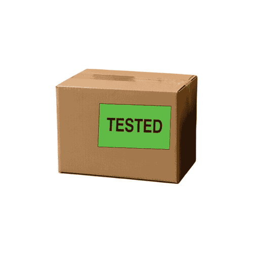 1.25" x 2" "Tested" Label, Paper, 500 Labels Per Roll