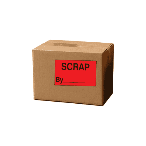 1.25" x 2" "Scrap By ___" Label, Paper, 500 Labels Per Roll
