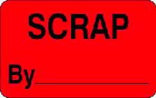 1.25" x 2" "Scrap By ___" Label, Paper, 500 Labels Per Roll