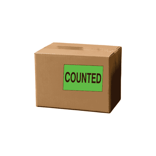 2" x 3" "Counted" Label, Paper, 500 Labels Per Roll