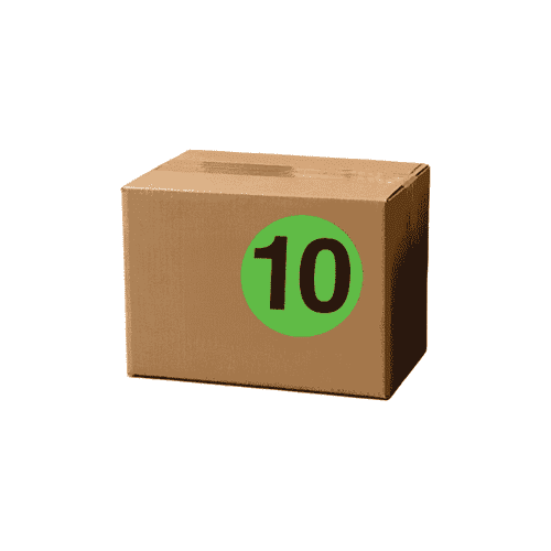 2" Diameter, "Ten" Circle Label, Paper, 500 Labels Per Roll
