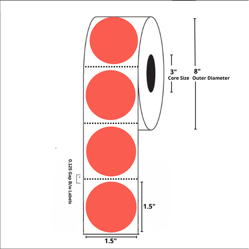 Fluorescent Thermal Transfer, 3 Inch Core
