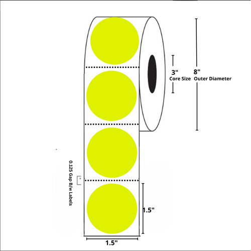 Fluorescent Thermal Transfer, 3 Inch Core