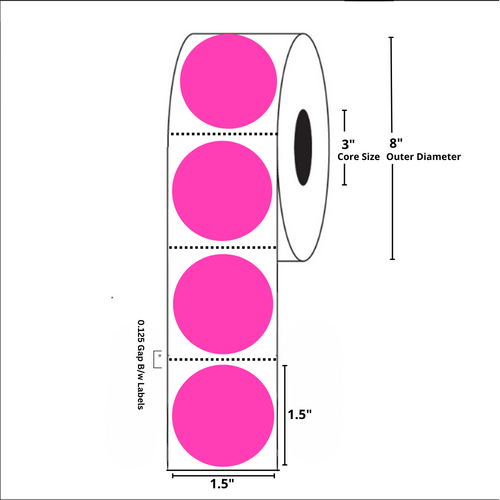 Fluorescent Thermal Transfer, 3 Inch Core