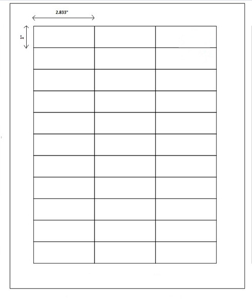 2.833x1 Permanent Adhesive Laser Sheets