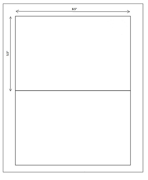 8.5x5.5 Permanent Adhesive Laser Sheets
