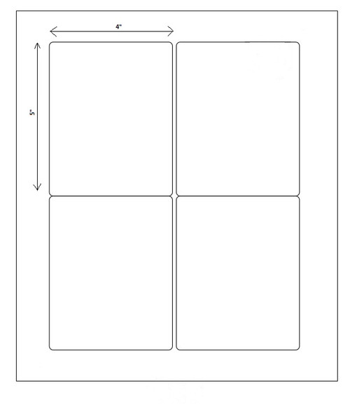 4x5 Ultra Removable Adhesive Laser Sheets