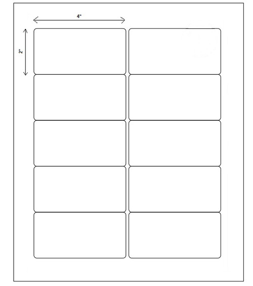 4"x2", EDP Laser Sheets ( Item#: BL4210SG )