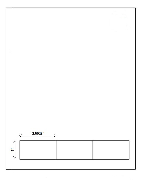 2.56X1 Permanent Adhesive White Integrated Label Sheets