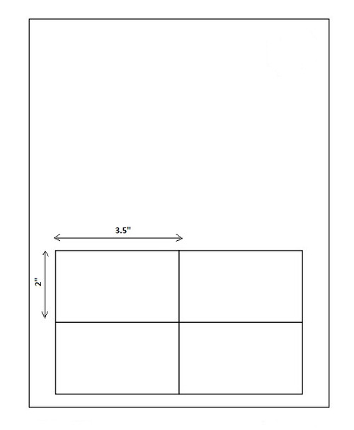 3.5X2 Integrated Labels White 24LB Bond Laser Sheet ( Item#: BI3524 )
