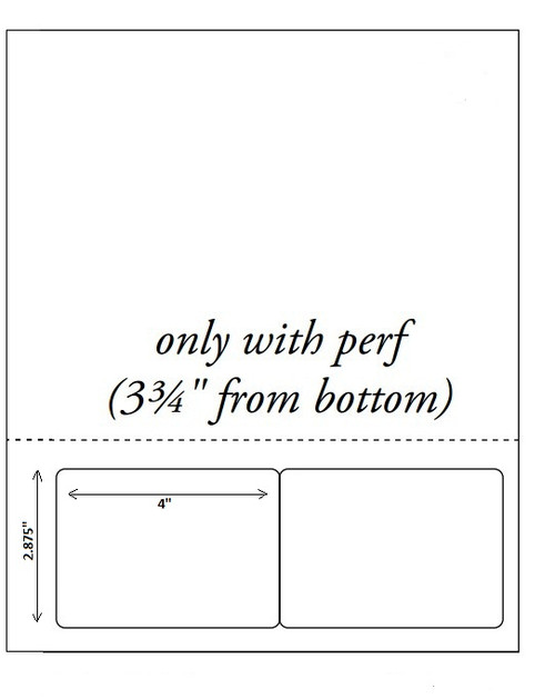 4x2.875 Permanent Adhesive White Integrated Label Sheets