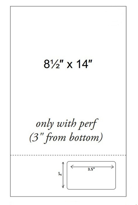 3.5x2 Permanent Adhesive 8.5��������� x 14��������� White 'Right' Integrated Label Sheets