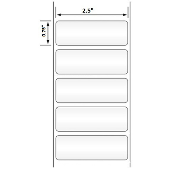 2.5x0.75 Permanent Adhesive 8.5��������� x 14��������� White Integrated Label Sheets