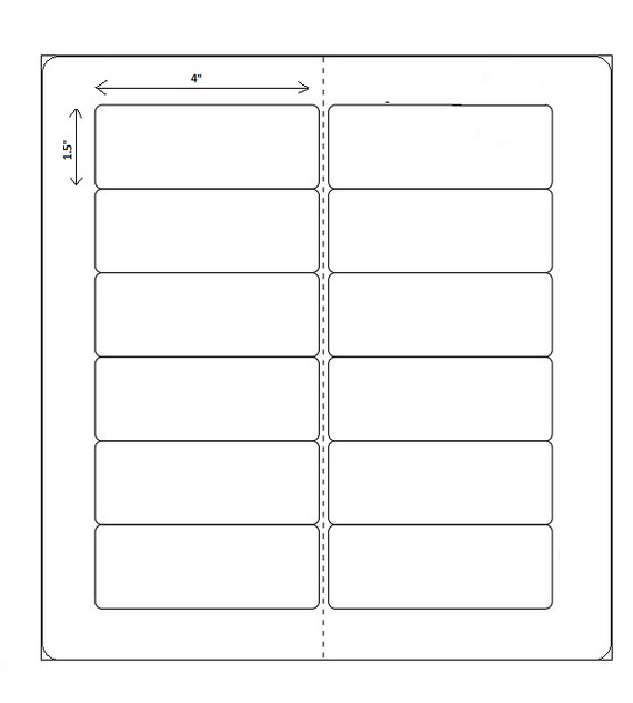 4x1.5 Permanent Adhesive Laser Sheets
